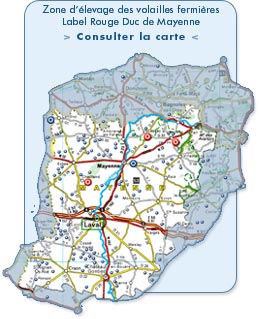 Zone d'�levage des poulets fermiers Label Rouge Duc de Mayenne